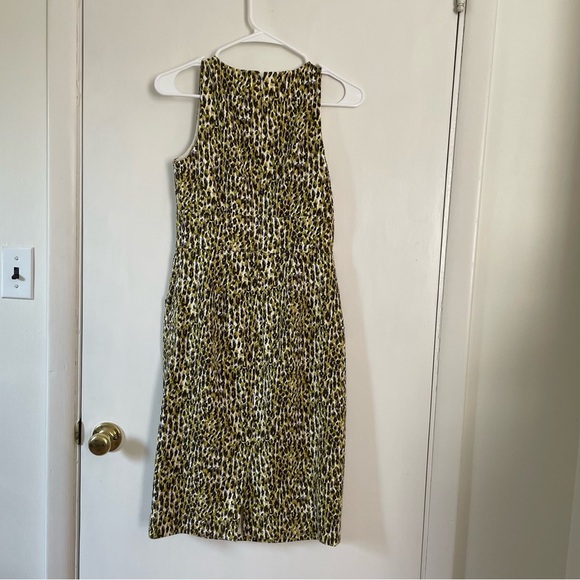 J. Crew Fabiola Green Leopard Print Dress - Picture 9 of 16